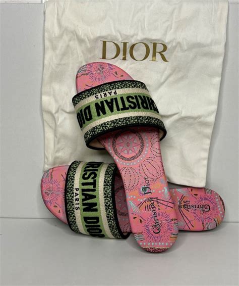 dior dway pink slides|christian dior dway slides price.